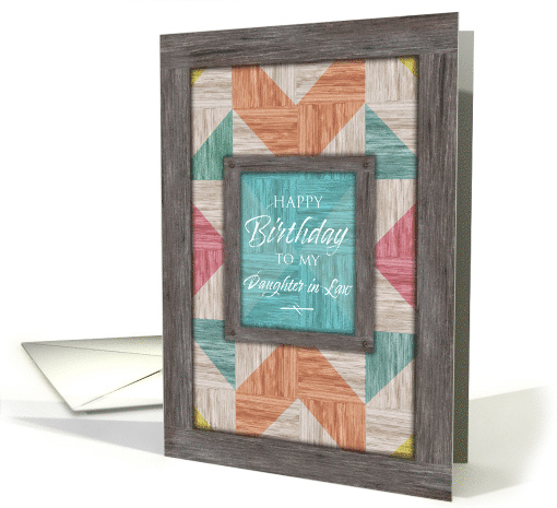 Birthday Daughter in Law Rustic Barn Wood Effect and... (1909808)