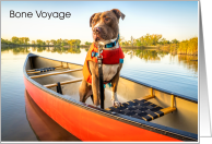 Bone Voyage Dog Travels on Boat card