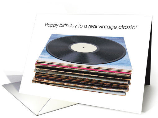 Happy Birthday Vintage Classic Retro Vinyl Record card (1904950)