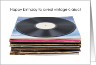 Happy Birthday Vintage Classic Retro Vinyl Record card