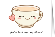 Just My Cup Of Tea Cute Valentine’s Day card
