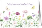 Mother’s Day Watercolor Flowers and Butterflies card