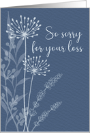 Sorry for your Loss Dandelion Wildflowers Sympathy card