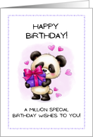 For Someone Special Birthday with Adorable Panda and Gift card