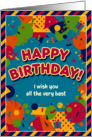 Abstract Confetti Birthday Celebration card