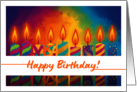 Watercolor Rainbow Birthday Candles card