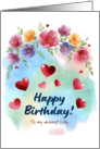 Customizable Floral Arch Happy Birthday Greeting card