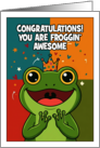 Cute Crowned Frog Achievement card