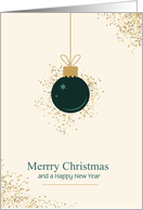 Green Christmast Ball Ornament card