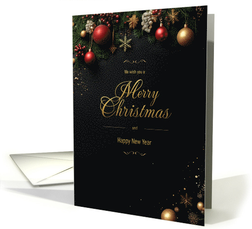 Cristmas Holiday Ornaments with Sparkles card (1943342)