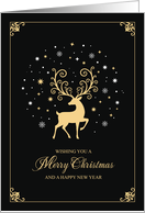 Luxurious Stylized Reindeer for Christmas card