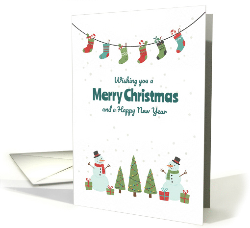 Festive Snowman and Stockings card (1946264)