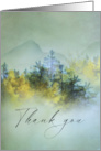 Thank You Mountain Pines Dreamy Landscape Nature Art card