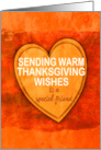 Happy Thanksgiving Warm Wishes With Hearts card