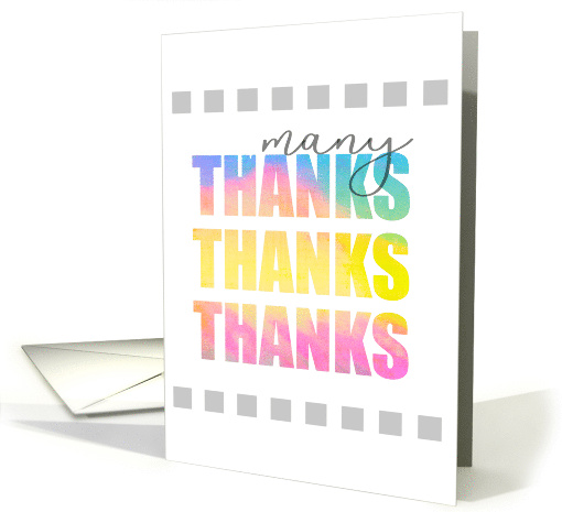 Thank You Fun Colorful Text Design card (1924566)
