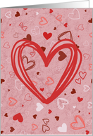 Cute Simple Hearts Valentines Day card