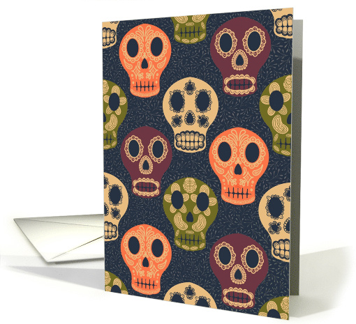 Day of the Dead Decorate Skulls Floral Dia de los Muertos... (1943456)