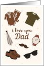 for Dad on Father’s Day Minimalist Brown and Beige card