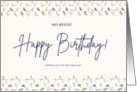 For Best Friend’s Birthday Whimsical Floral Design card