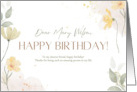 For Friend Happy Birthday Elegant Watercolor Floral card