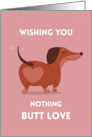 Happy Anniversary Nothing Butt Love with Funny Cute Sausage Dog card