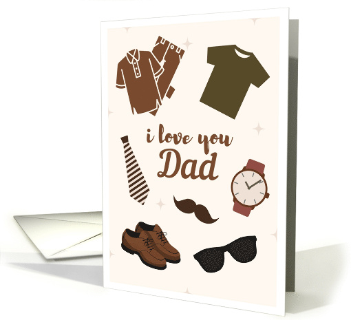 for Dad on Father's Day Minimalist Brown and Beige card (1922006)