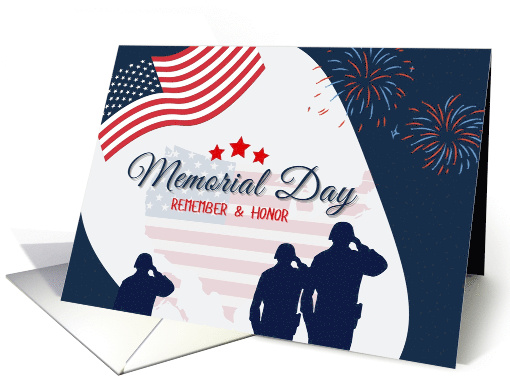 Memorial Day Salute Remember and Honor card (1923602)