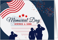 Memorial Day Salute Remember and Honor card