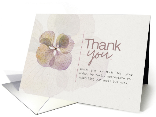 For Business Customer Thank You Watercolor Elegant Petals card