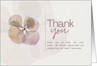 For Business Customer Thank You Watercolor Elegant Petals card