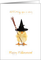 WITCHing You a Very Happy Halloween Baby Chick card
