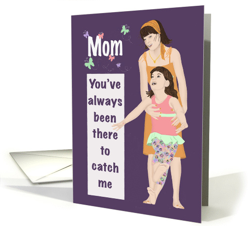 Happy Mothers Day Mom catching Daughter card (1937396)