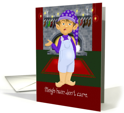 Christmas Elf Greeting Satire card (1939298)