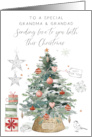 Grandma and Grandad Christmas Tree Sending Love to you Both card