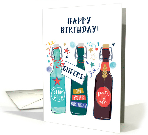 Birthday Cheers with Beer Bottles card (1943718)