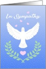 Sympathy White Dove Pink Hearts Sky Blue card