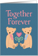 For Sweetheart Valentines Day Vintage Teddy Bears With Hearts card