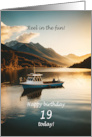 19th Birthday Fishing From a Boat Birthday card