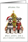 Miniature Schnauzer Christmas card