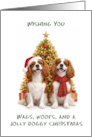 King Charles Spaniels Christmas card
