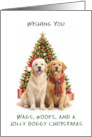 Golden Retriever Christmas card