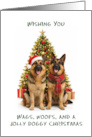 German Shepherds Christmas card