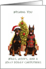 Doberman Christmas card