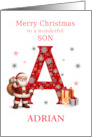 Christmas For Son Add A Name Begining With A card