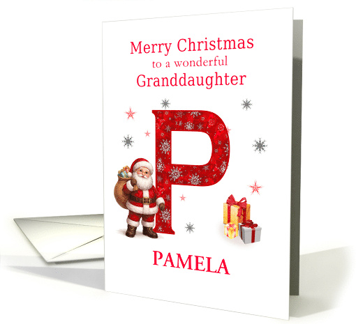 Christmas For Granddaughter Add A Name Begining With P card (1984508)