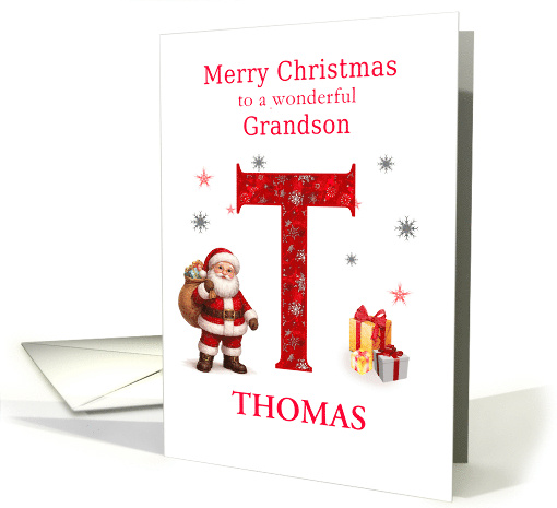 Christmas For Grandson Add A Name T card (1984570)