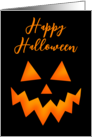 Happy Halloween Jack O Lantern card