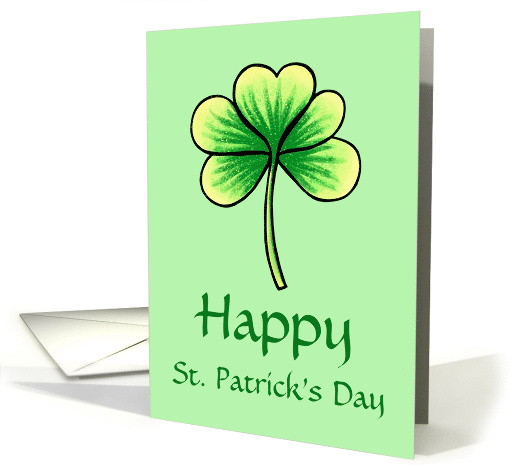 Happy St. Patrick's Day Clover Leaf card (1968054)