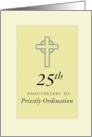 Priest 25th Anniversary of Ordination with Cross card