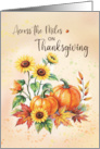 Across the Miles Thanksgiving Sunflowers and Pumpkins card